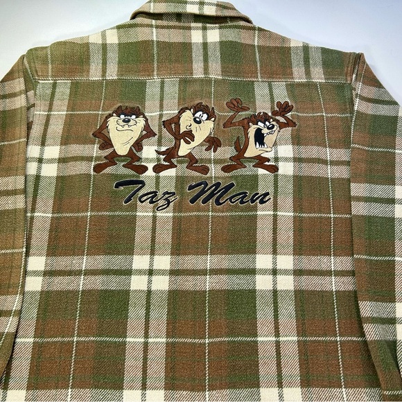 Warner Bros. Taz Man Shirt Jacket Size M Men’s - Picture 5 of 9